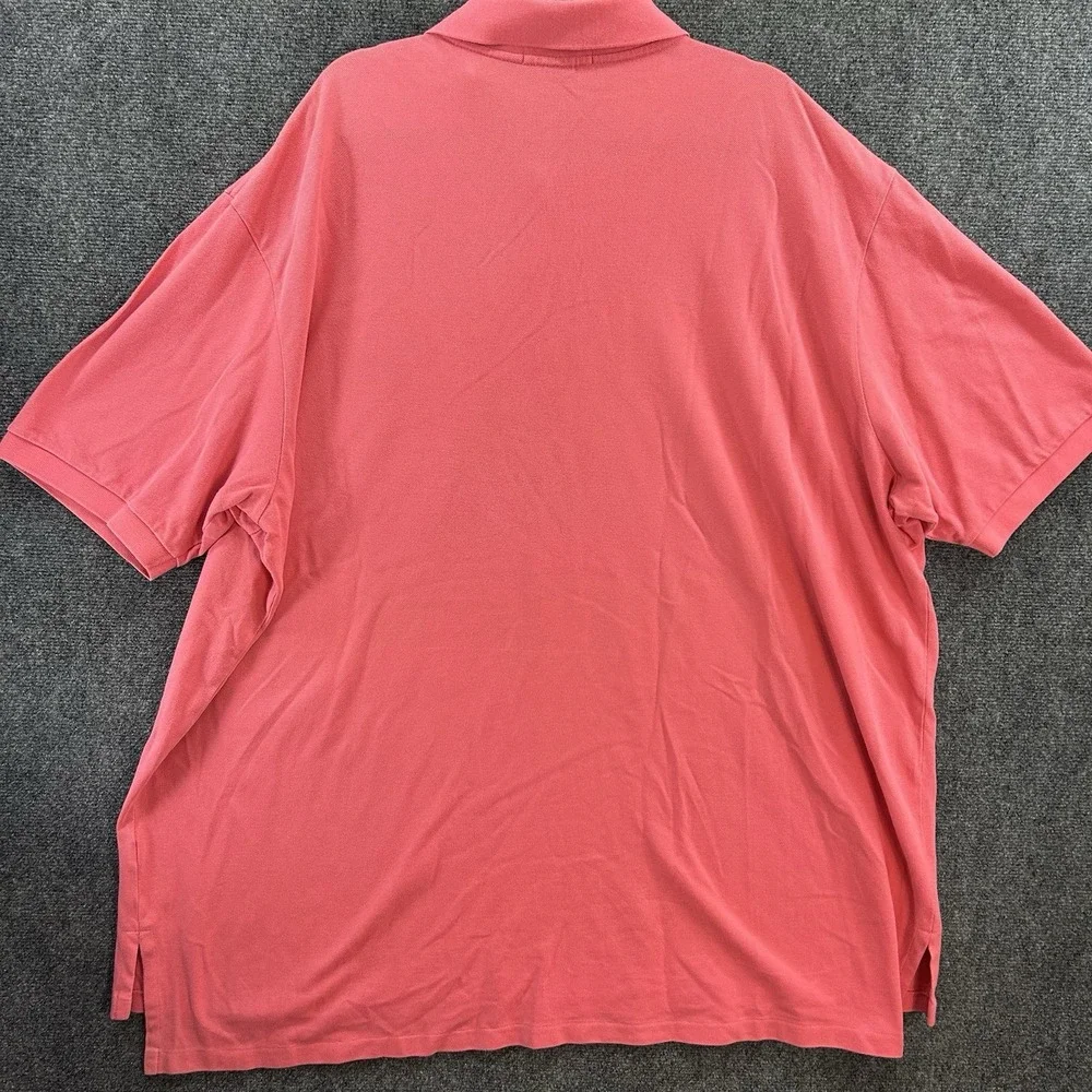 Polo Ralph Lauren Polo Shirt Mens 4XB Big Pink/Peach Stripe Pony Preppy Luxury